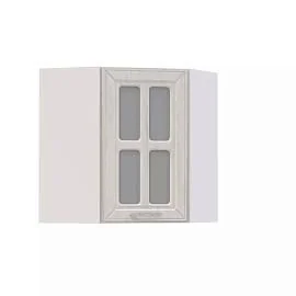 Маргарита шкаф навесной угловой витрина Белый/Белое Дерево