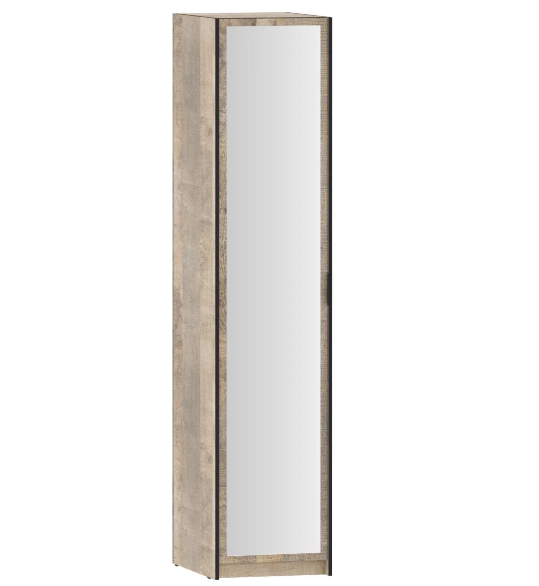 НМ 014.02 Шкаф для одежды с зеркалом Фолк Дуб Гранж песочный