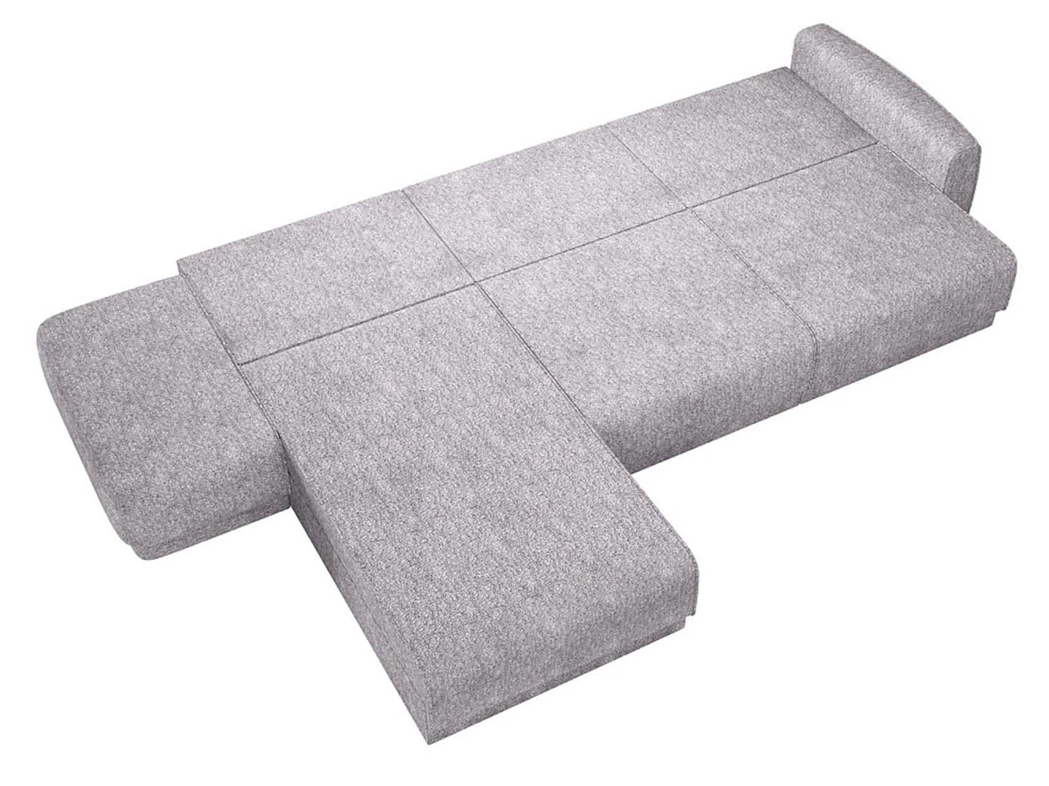 Женева 2SOPF ЛЕВЫЙ диван-кровать угловой еврокнижка / Сильвер