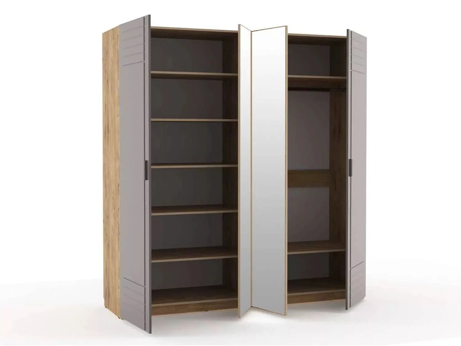 НМ 013.58 Шкаф комбинированный Livorno /дуб бунратти / софт графит