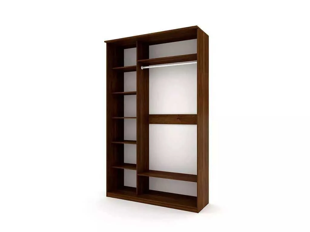 Шкаф купе Модерн 1490х600 2-х дверный 2-х секционный зеркальный с пескоструем №4 венге