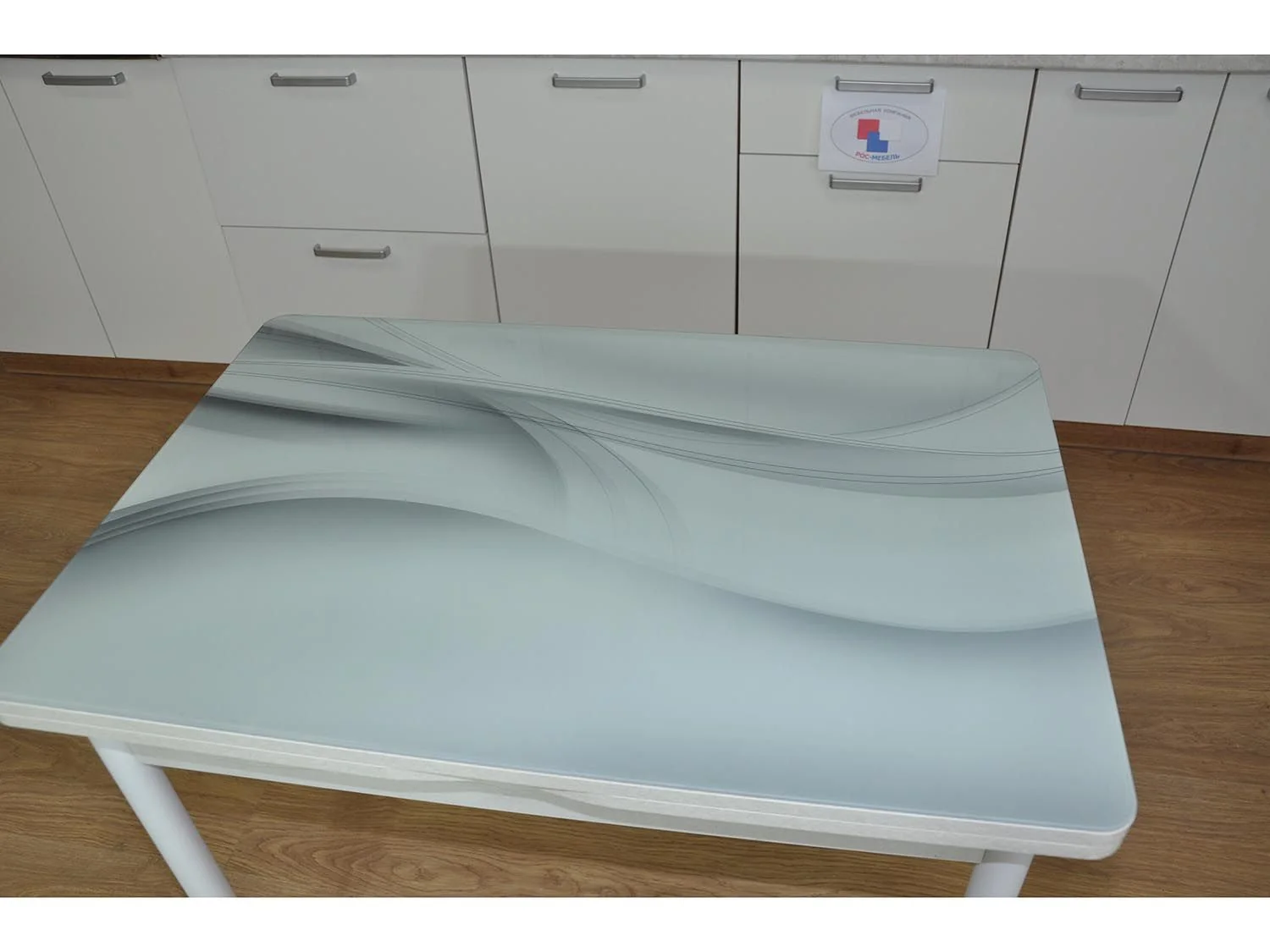 Симпл фотопечать стол обеденный раскладной / текстура 029/бетон белый/белый