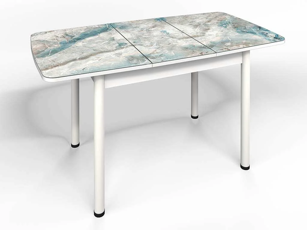 Стол СМ-7 Флорида ноги окрас круглый белый/серебро