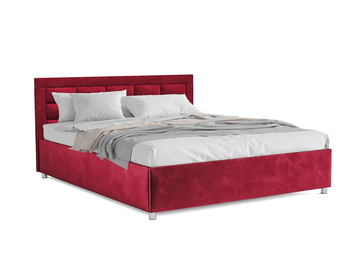 Кровать Версаль бархат красный STAR VELVET 3 DARK RED 160
