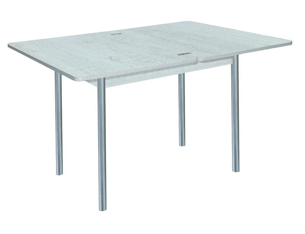 Симпл стол обеденный раскладной / бетон белый/металлик