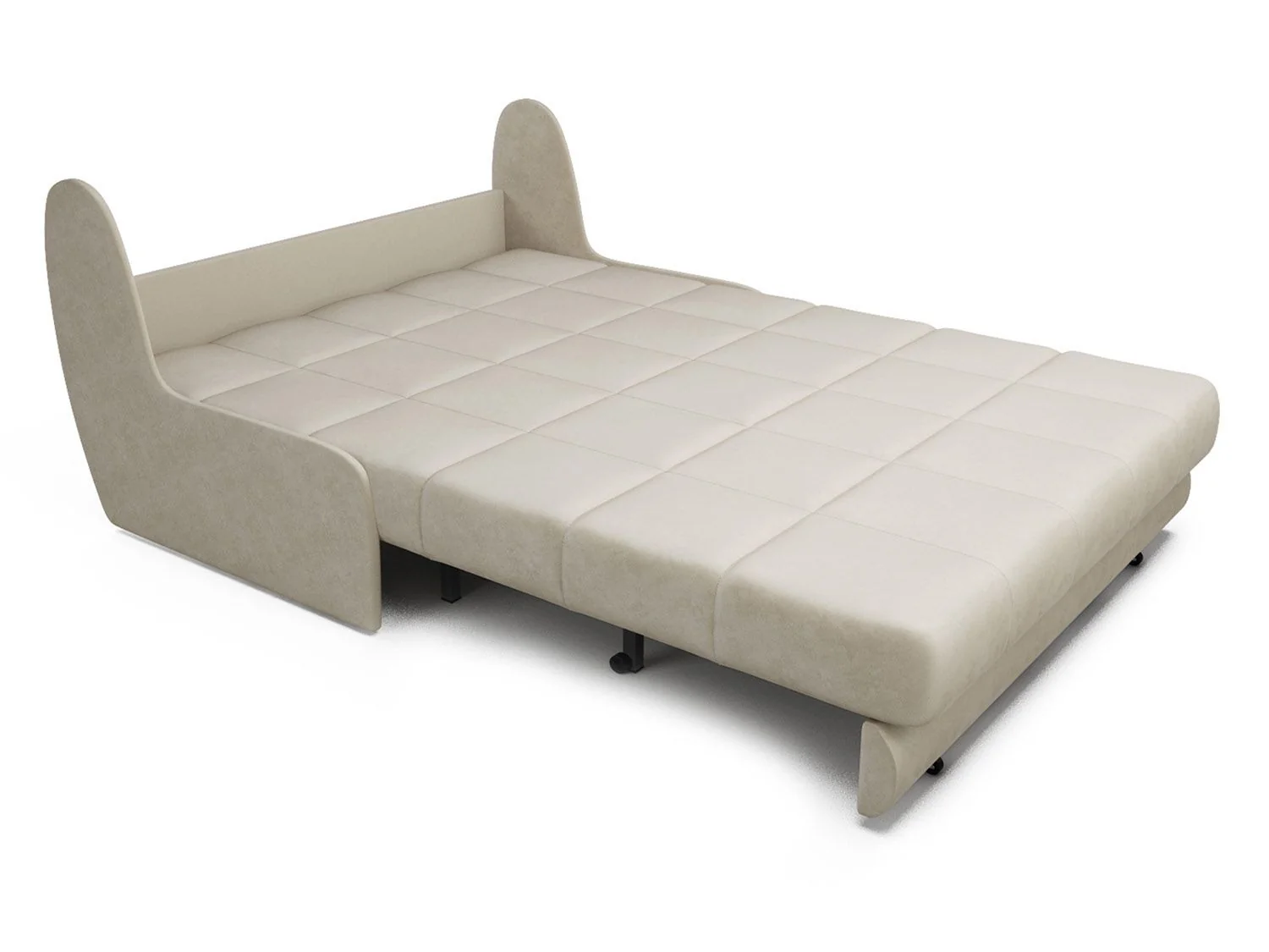 Диван Аккордеон Барон №2 бархат бежевый  STAR VELVET 6 LIGHT BEIGE