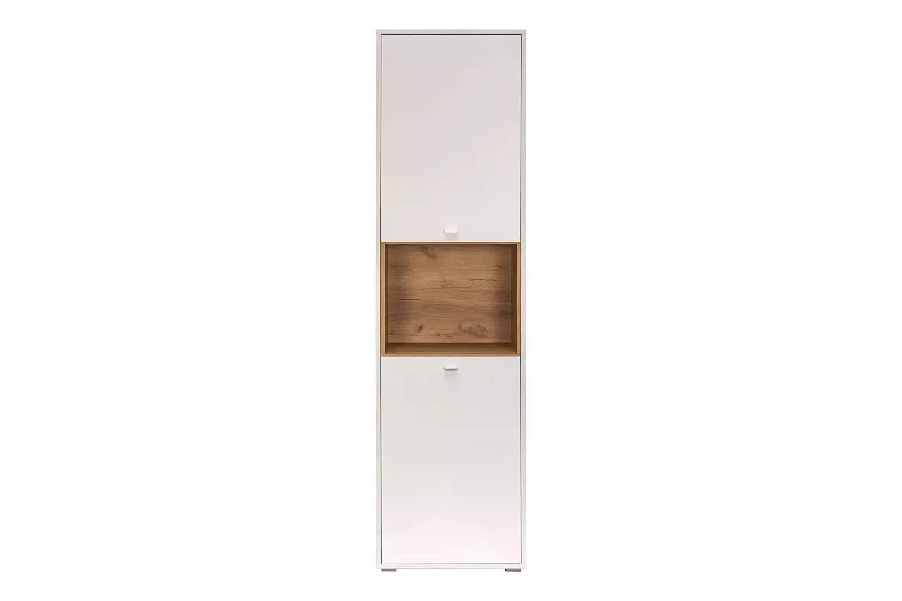 Бэль Шкаф комбинированный 10.04 Дуб Золотой / Белый