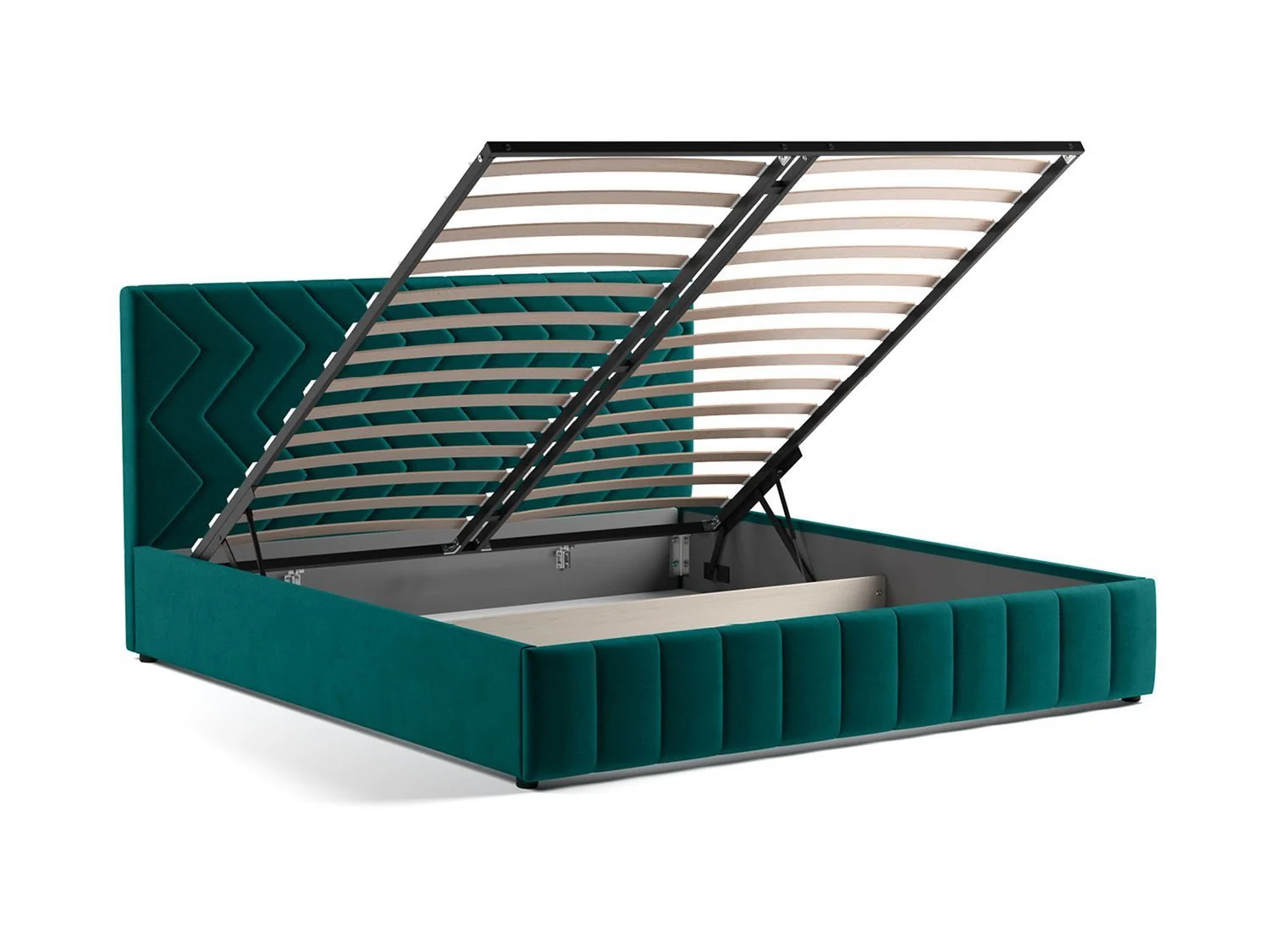 Милана кровать 180 Tenerife izumrud (сине-зелёный)