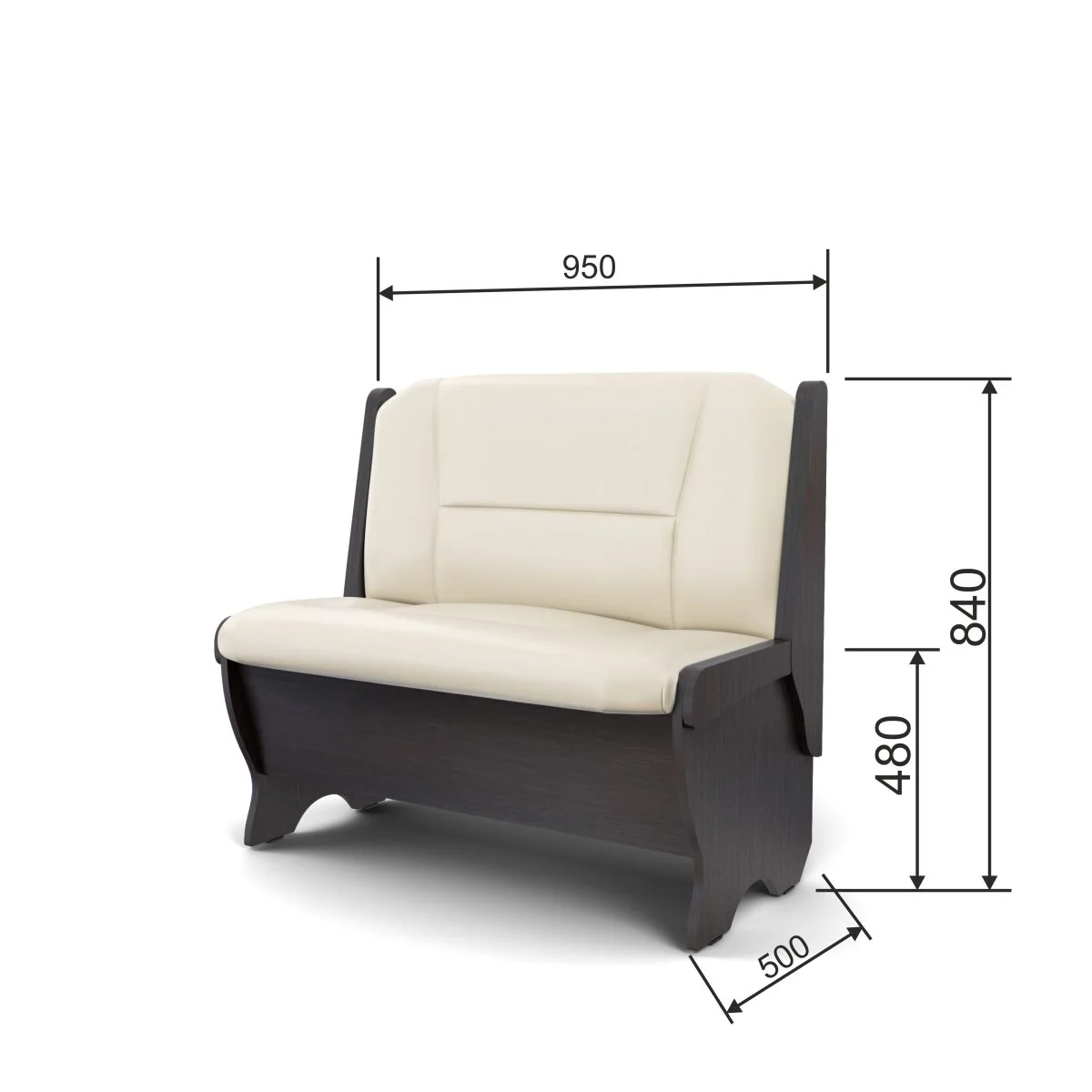 Скамья Лотос 950 венге/крем