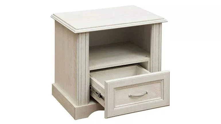 Тумба прикроватная Сохо 32.17 бетон белый/бетон патина