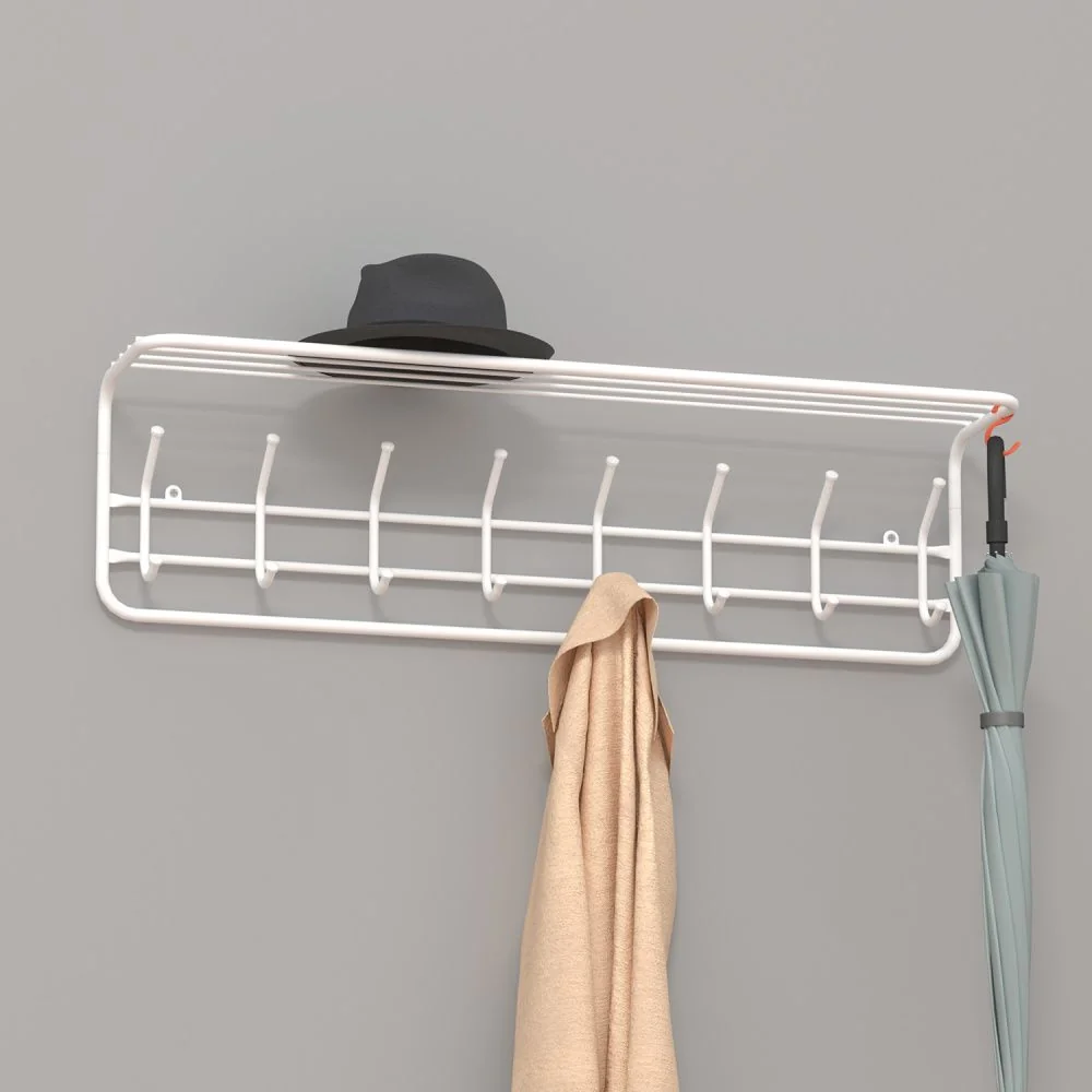 Вешалка с полкой 100 белый