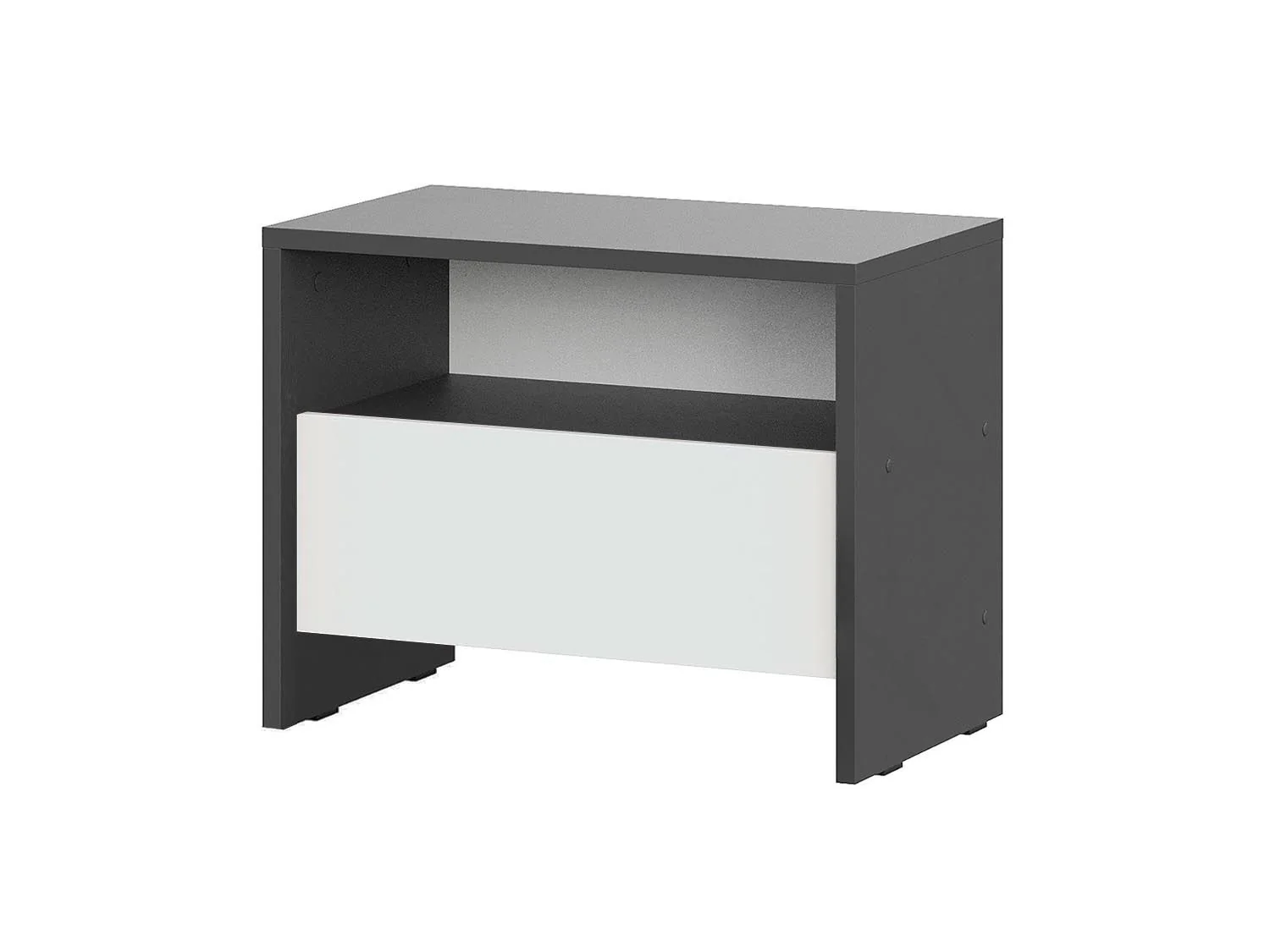 Дольче тумба прикроватная / Графит/Белый