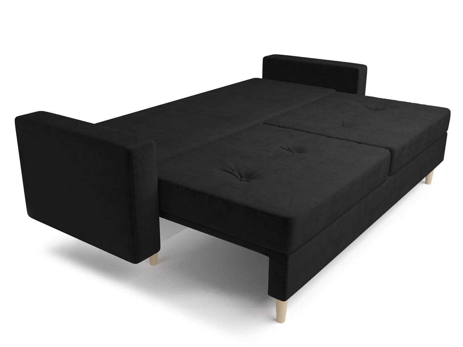 Диван Белфаст велюр черный / НВ-178/17