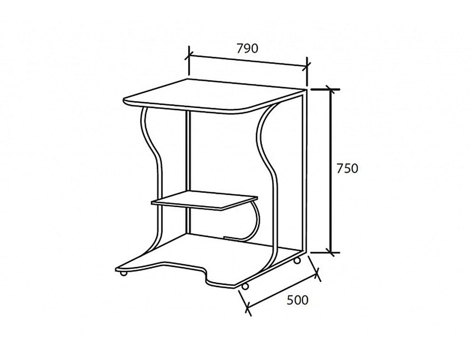 Стол компьютерный Практик-4 дуб сонома
