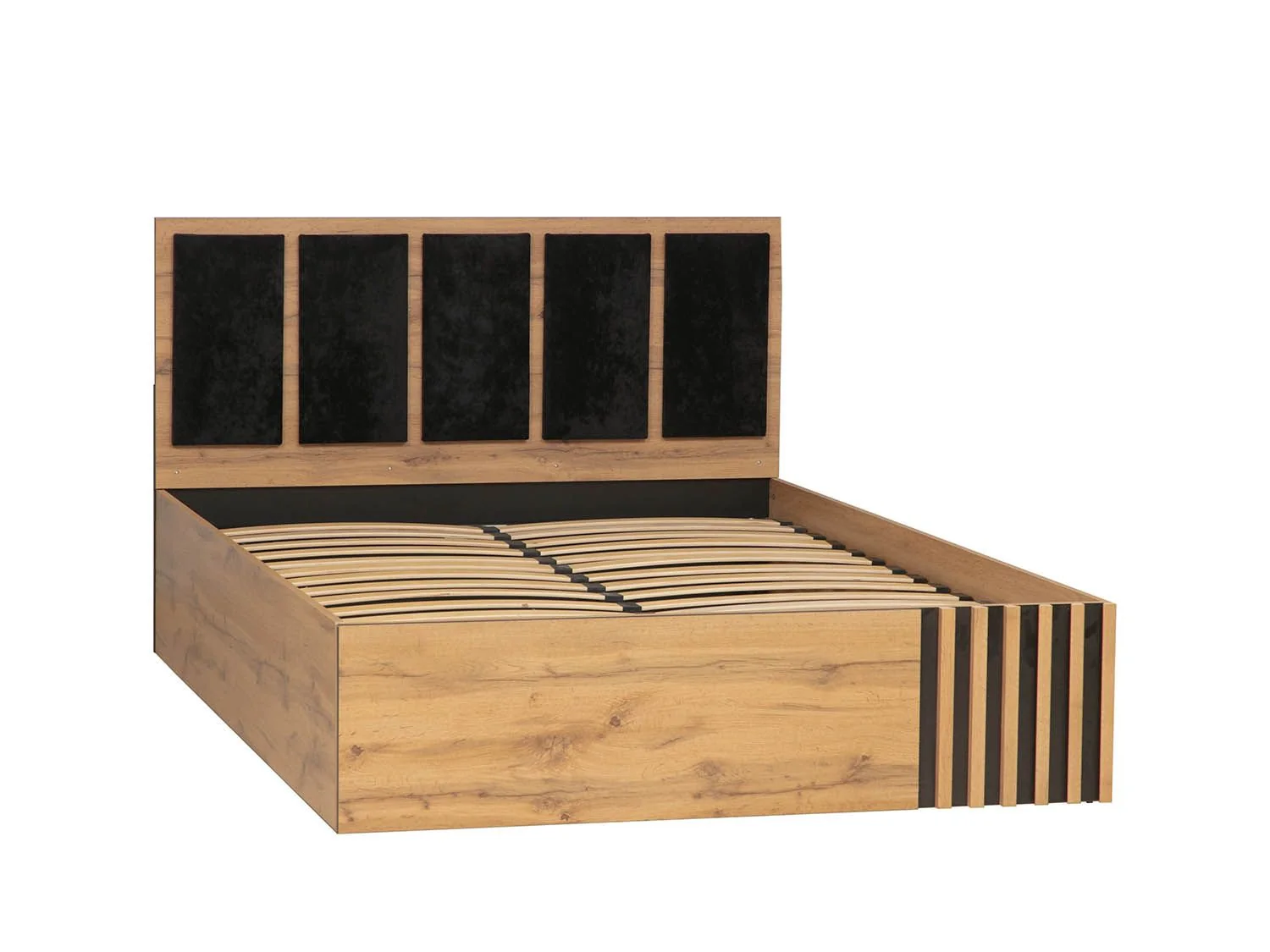 Кровать 1600 с орт. основанием Либерти 51.19  Дуб вотан/Черный