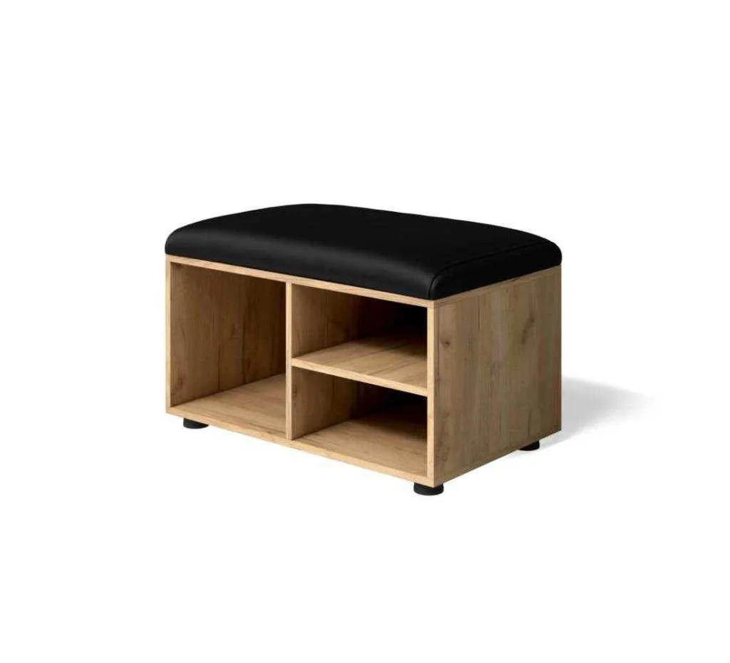 Тумба Мини-Лайт МЛ-5 дуб крафт/ателье/черный к/з