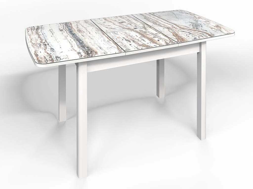 Стол СМ-2 Флорида опора массив прямая белый