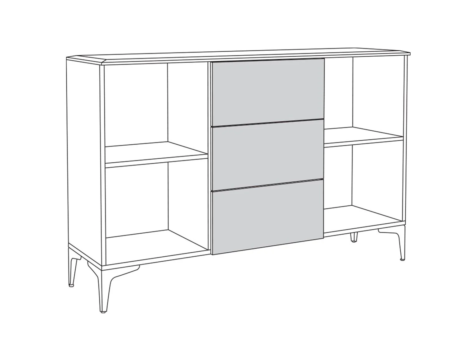 Валенсия комод 13.309.01 Белый