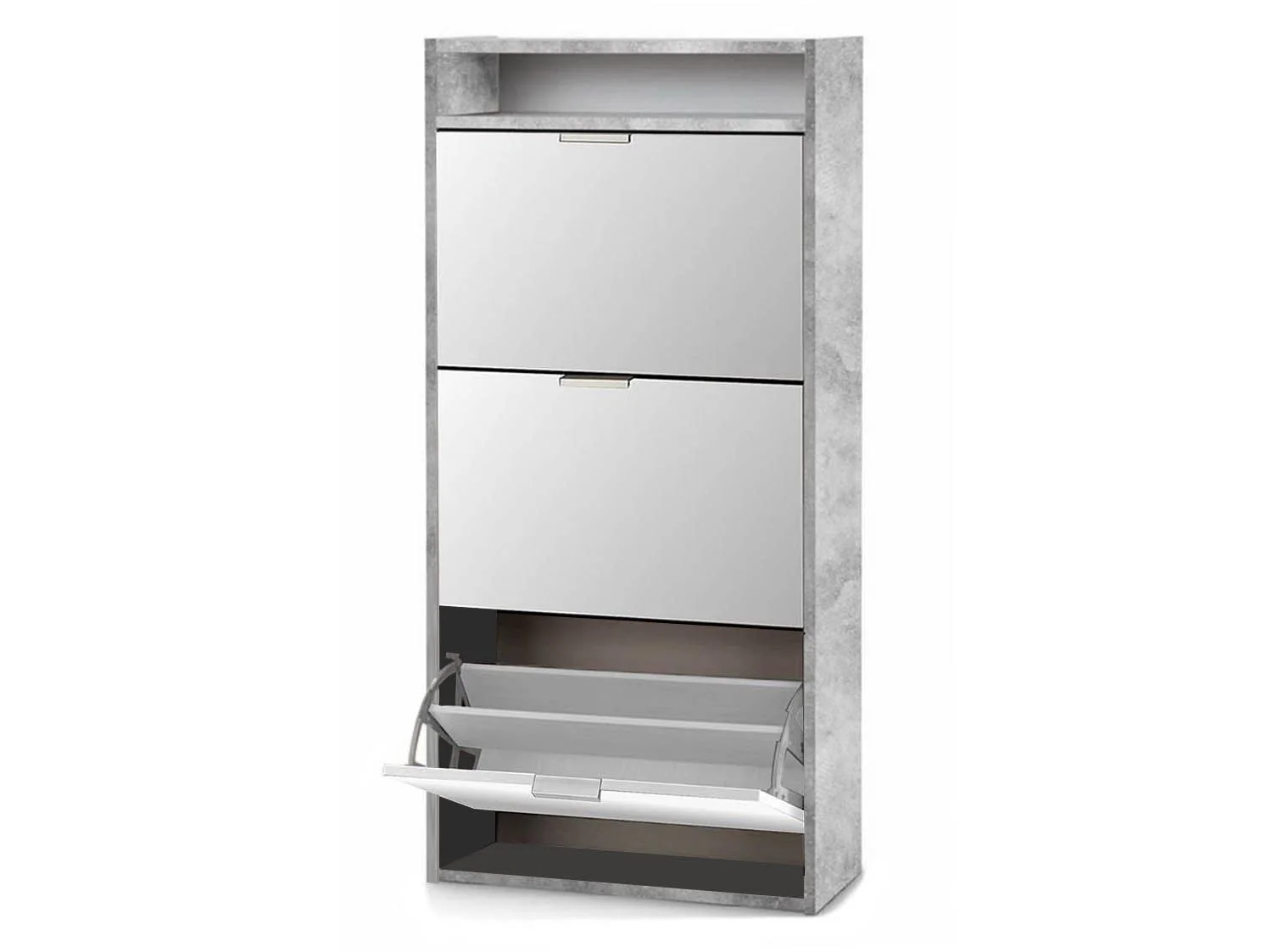 Обувница Комфорт К-3 Бетон / Белый