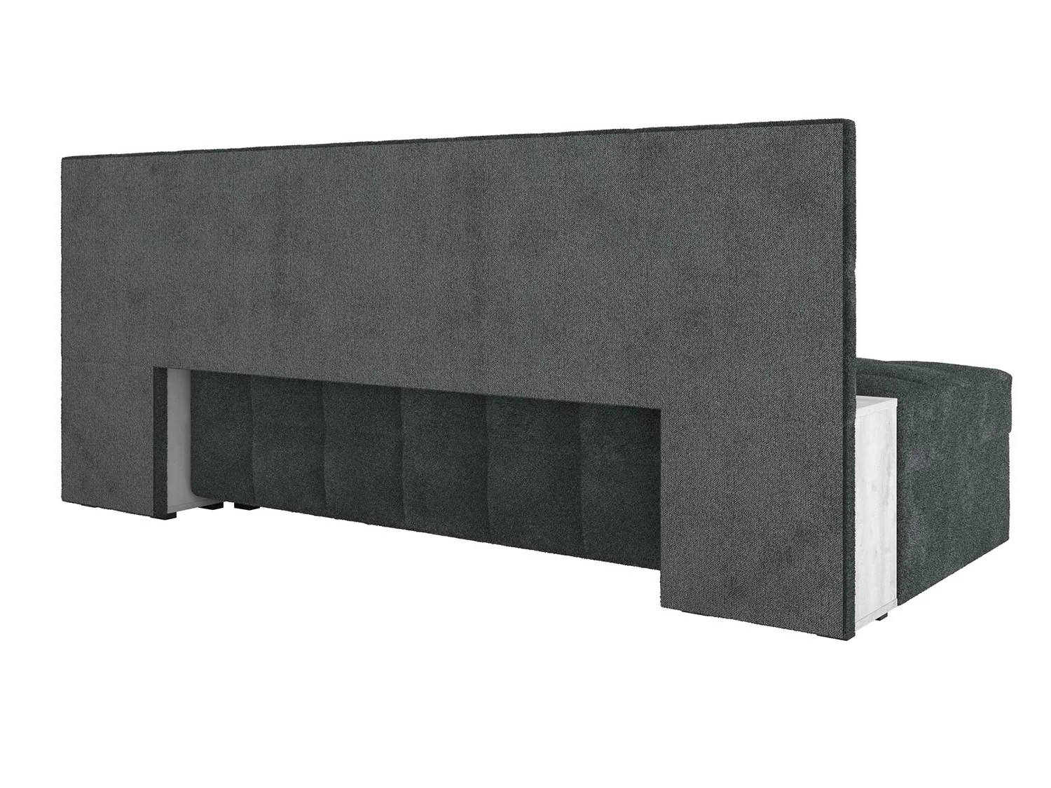 Даллас М диван-кровать / велюр джоя 018 графит / бетон пайн белый