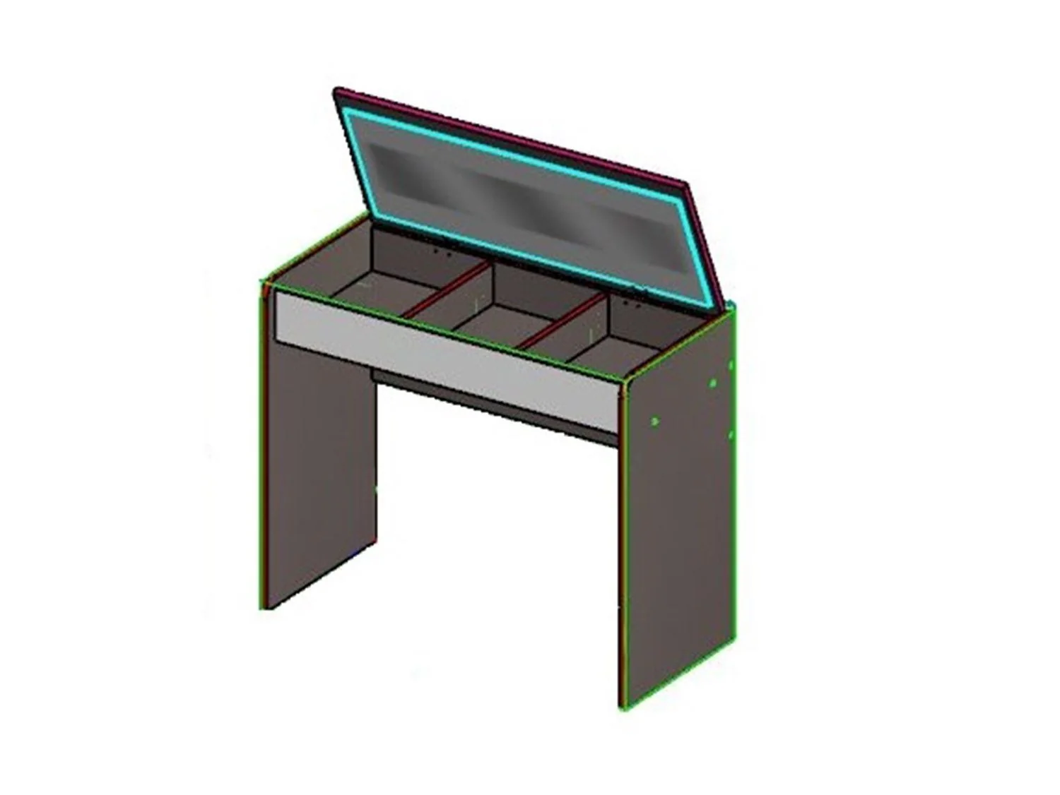 Бруно Туалетный столик Дуб Вотан / Серый графит