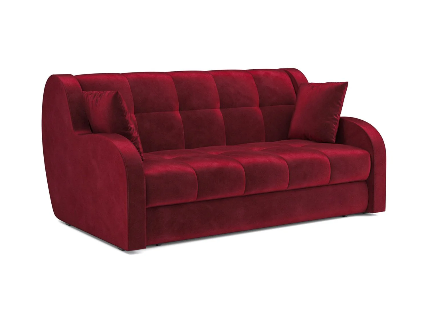 Диван Аккордеон Барон бархат красный Star Velvet 3 Dark Red