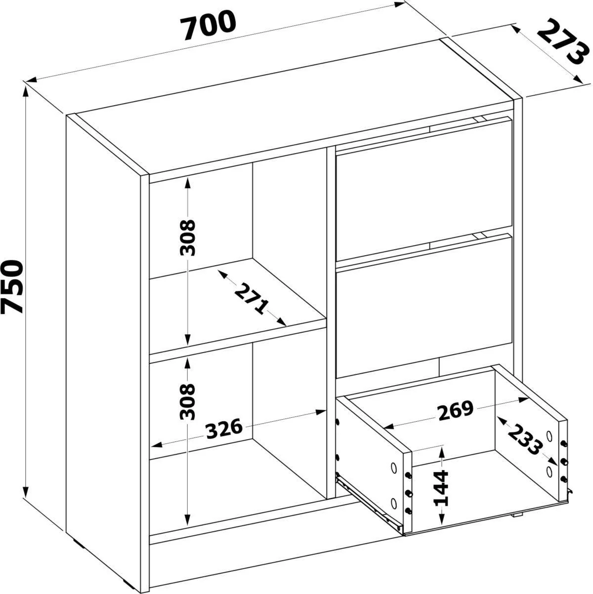 Тумба Т-1 Белый
