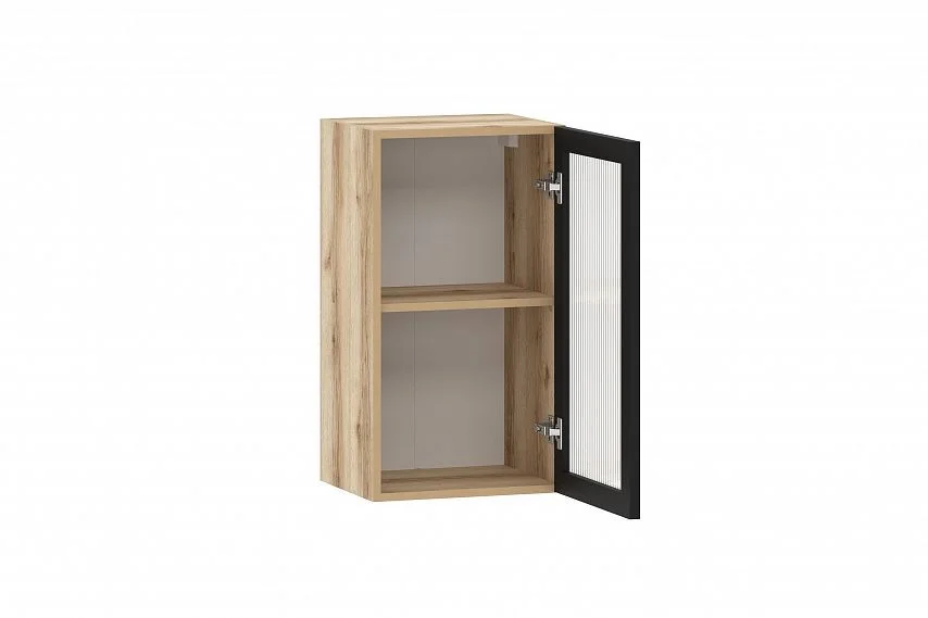 Moru шкаф навесной 100.80.400 / Дуб делано/Черный