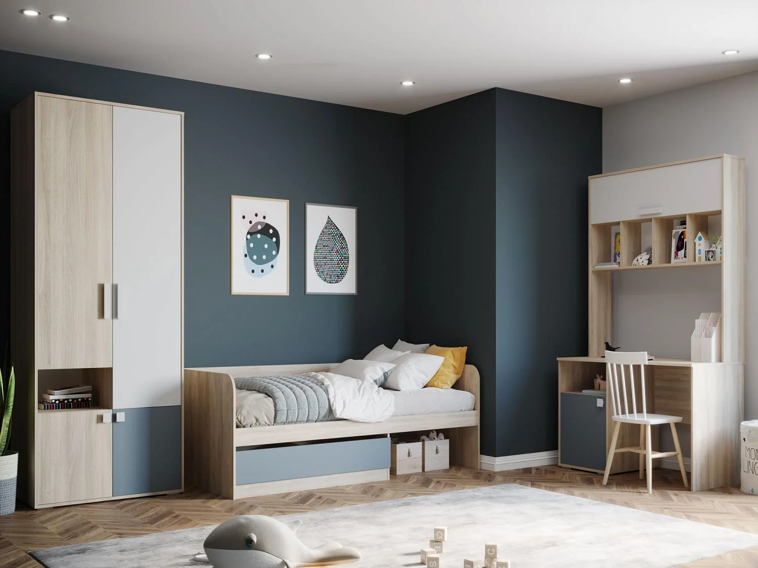 НМ 041.68 Стол письменный+НМ 041.69 Надстройка Элиот