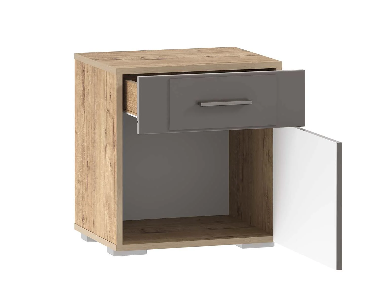 НМ 013.62 М тумба прикроватная Livorno / дуб бунратти/софт графит