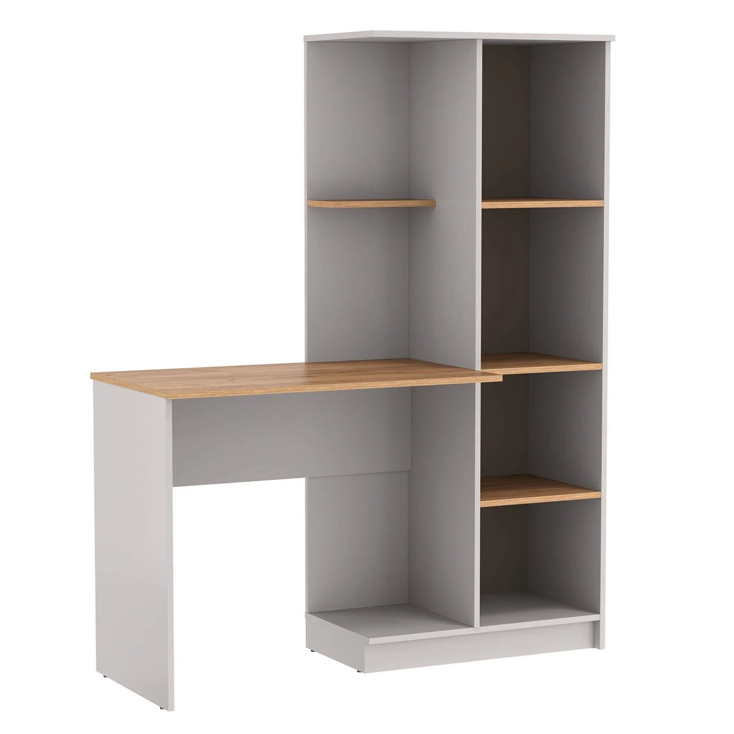 89.15 Прайм стол письменный левый кашемир / дуб золотой