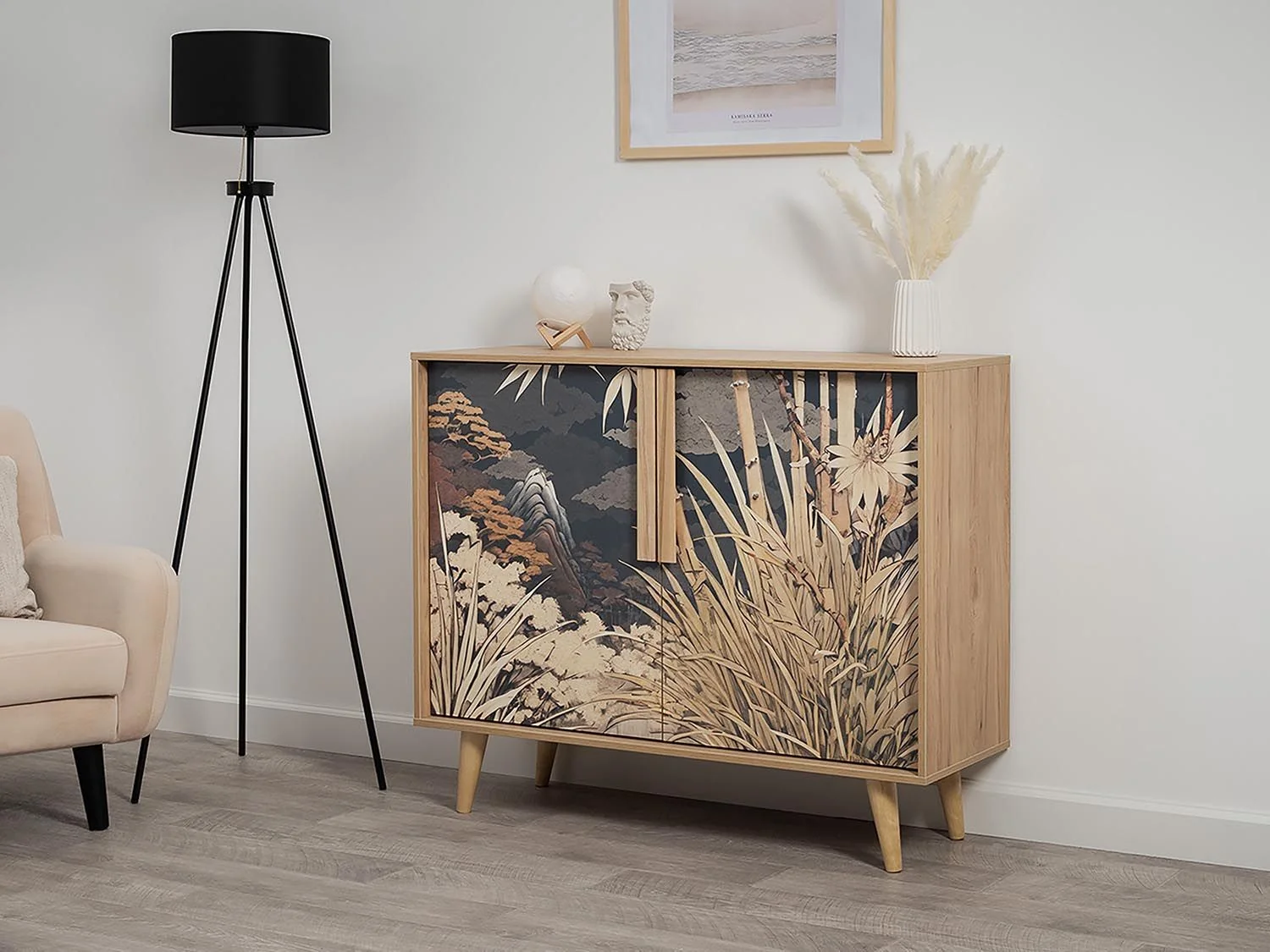 Току комод 16.230.04 Гикори Рокфорд / Белый