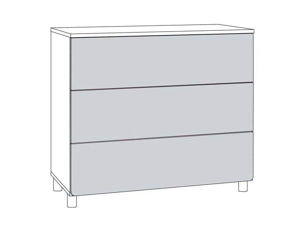 Эйп комод 13.322 Белый/Дуб белый