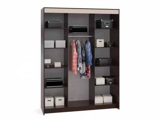 Шкаф-купе Контур ШР-186.31 с зеркалом Венге / Беленый дуб