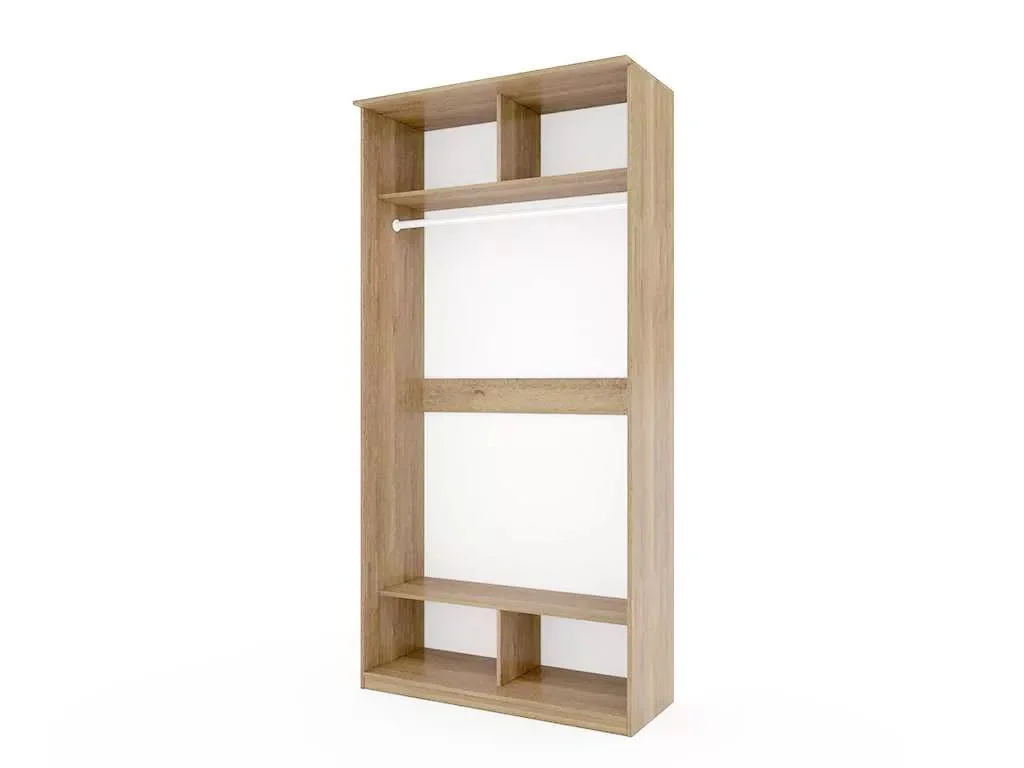 Шкаф купе Модерн 1190х600 2-х дверный зеркальный с пескоструем №1 ясень