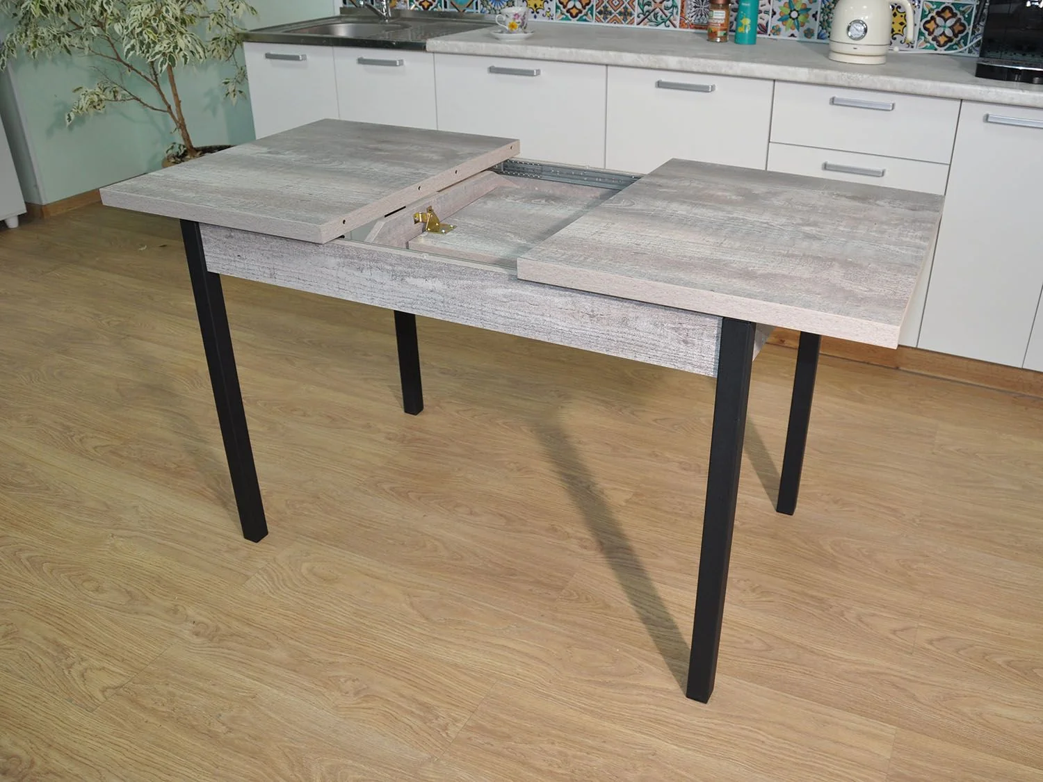 Обеденная группа Колорадо / Стул Х 4 шт. / Бетон темный/черный / бид 26