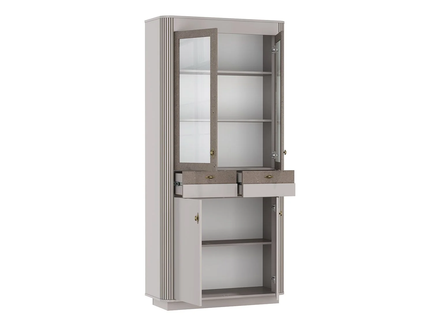 Шкаф-витрина Фантазия 34.05 Кашемир / Кашемир патина