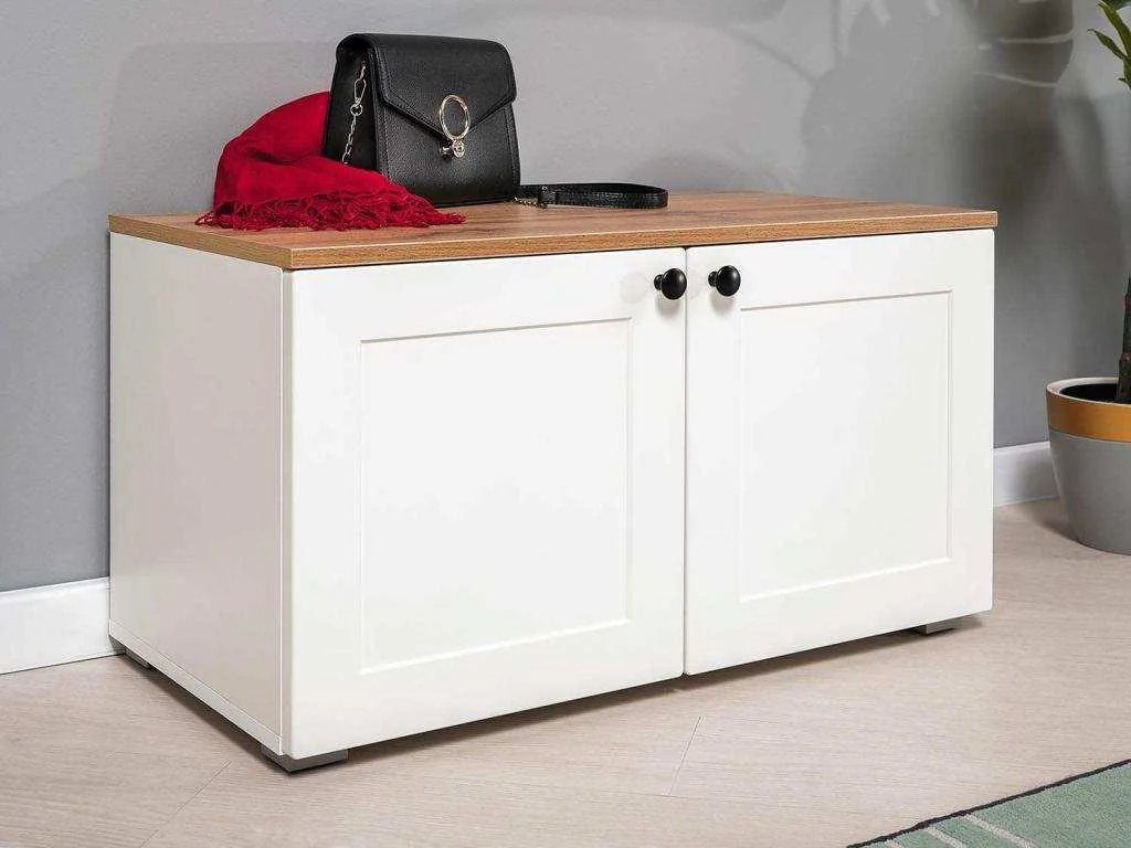 Остин Тумба 13.257 Белый шагрень/Дуб Вотан