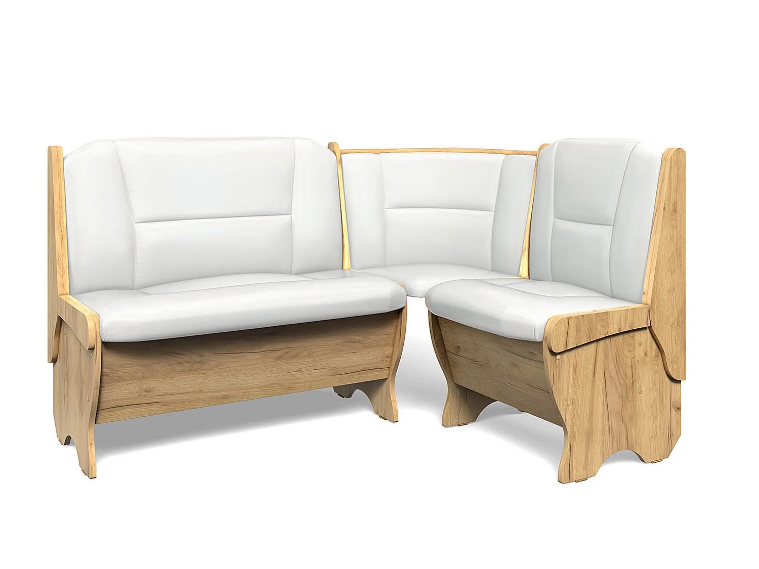 Скамья угловая Орхидея дуб крафт золотой/Борнео милк