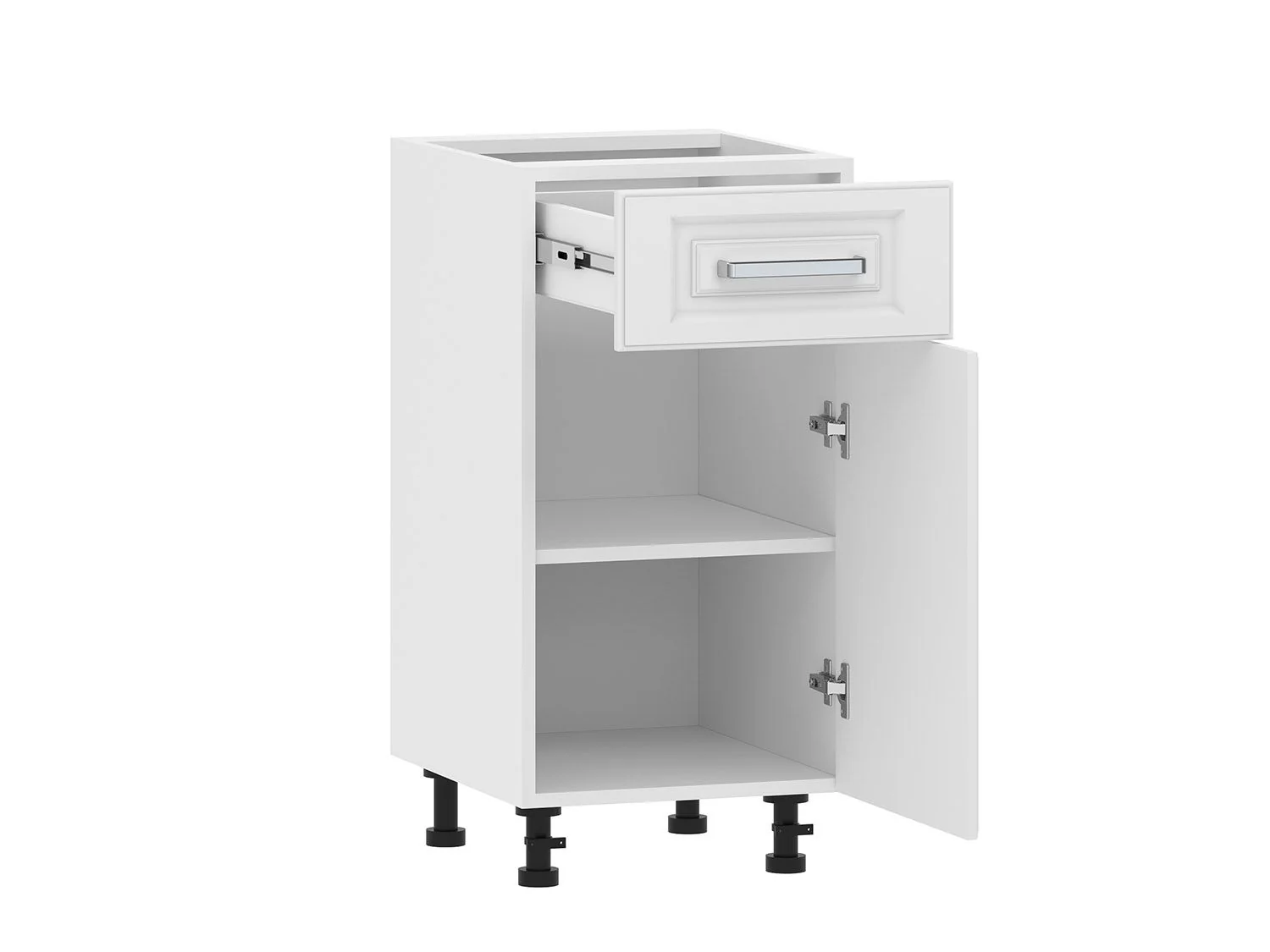 Вокс 100.08 400 тумба кухонная / Белый/Меренга