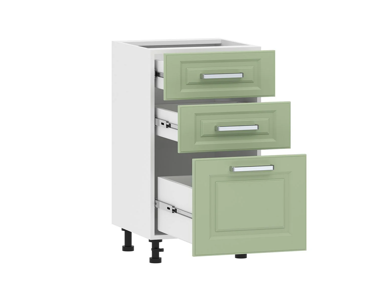 Вокс 100.06 450 тумба кухонная / Белый/Фисташка