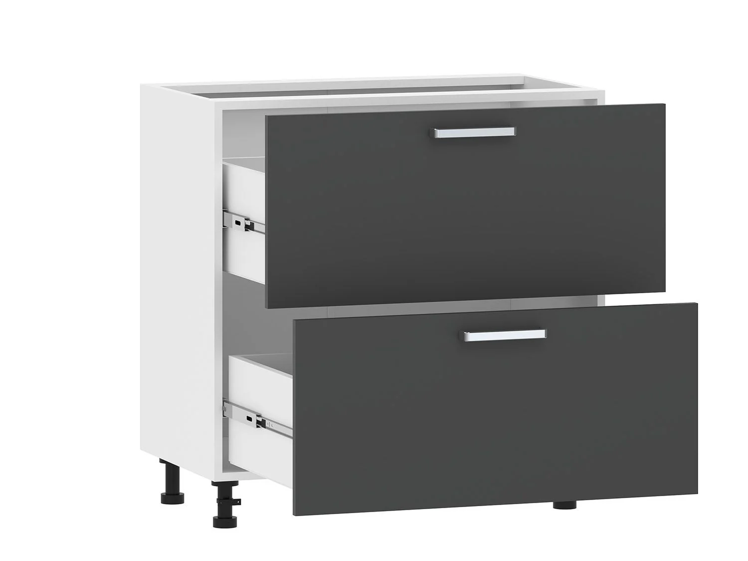 Кухня Борги комплект 8 Белый / Антрацит