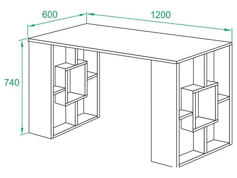 Письменный стол СПМ-15 Бетон