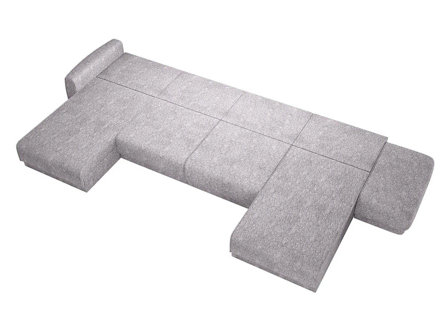 Женева 2S2OPF ПРАВЫЙ диван-кровать угловой еврокнижка / Сильвер