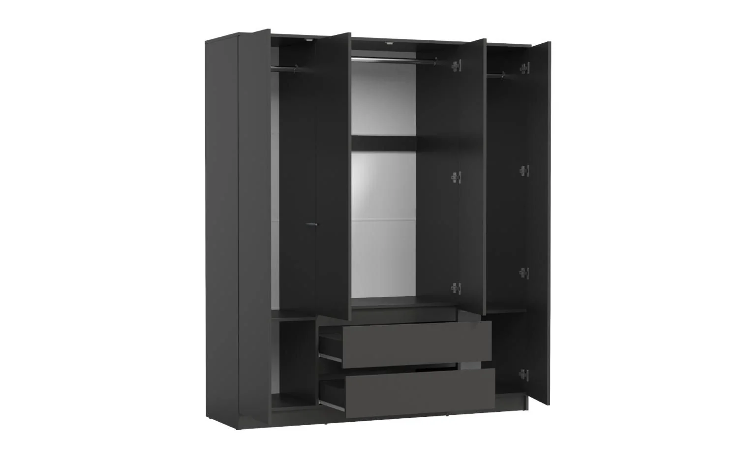 82.01 шкаф для одежды Берген Диамант серый