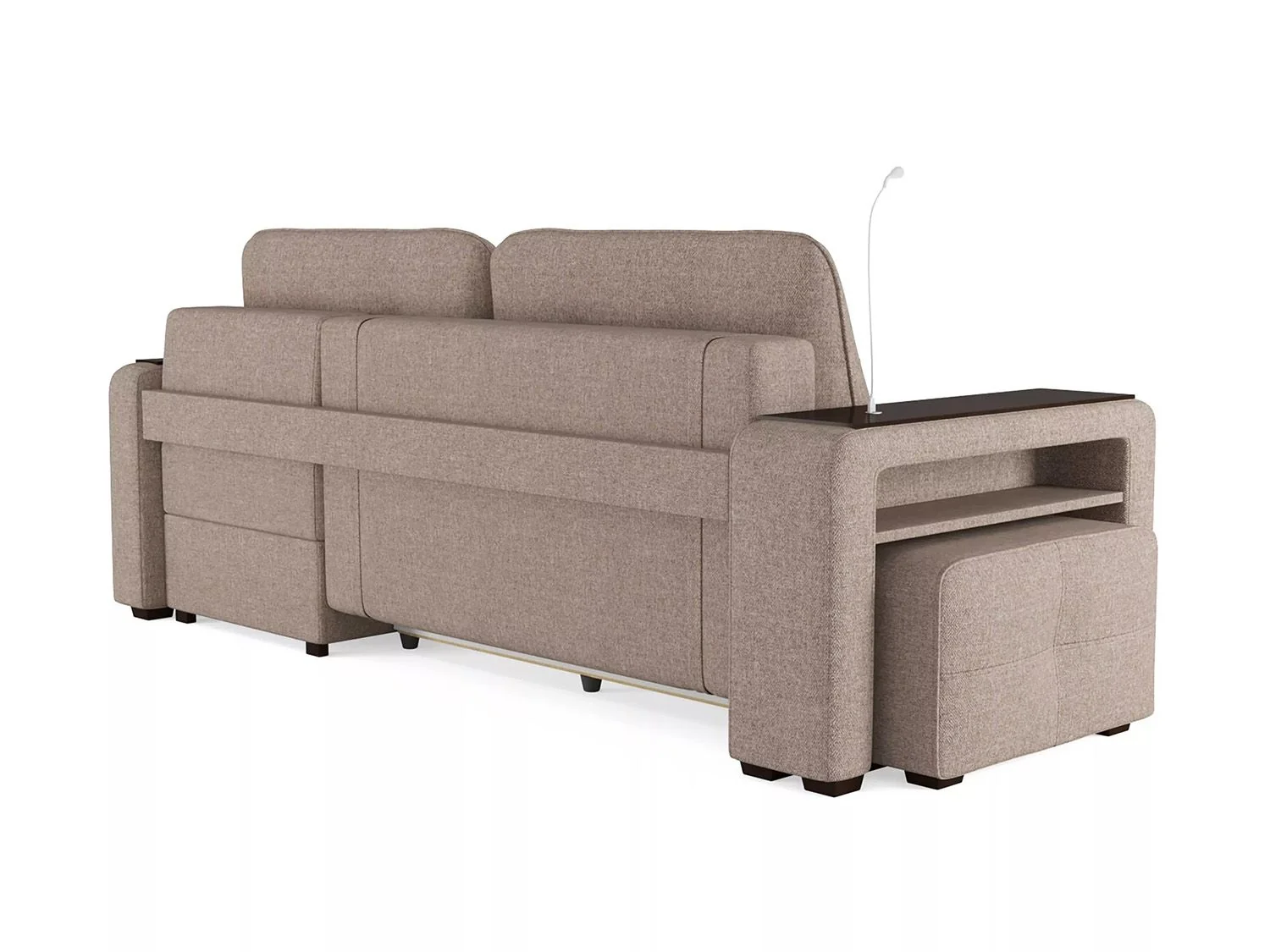 Диван угловой Smart 4 Б4-2Т-1Пф-Б3 Рогожка Sherlock 932