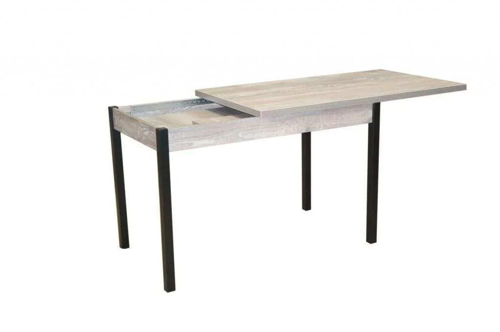 Стол обеденный Бродвей Бетон темный / черный