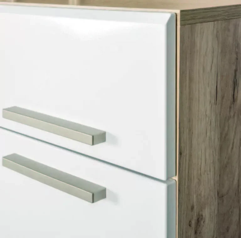 Лайн Шкаф 10.16 Дуб серый/Белый глянец