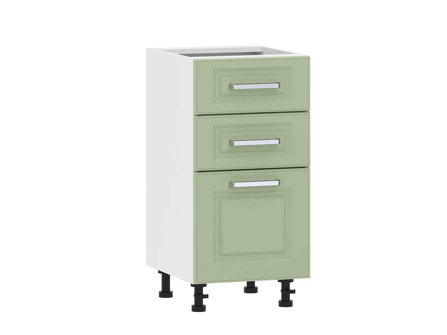 Вокс 100.06 400 тумба кухонная / Белый/Фисташка