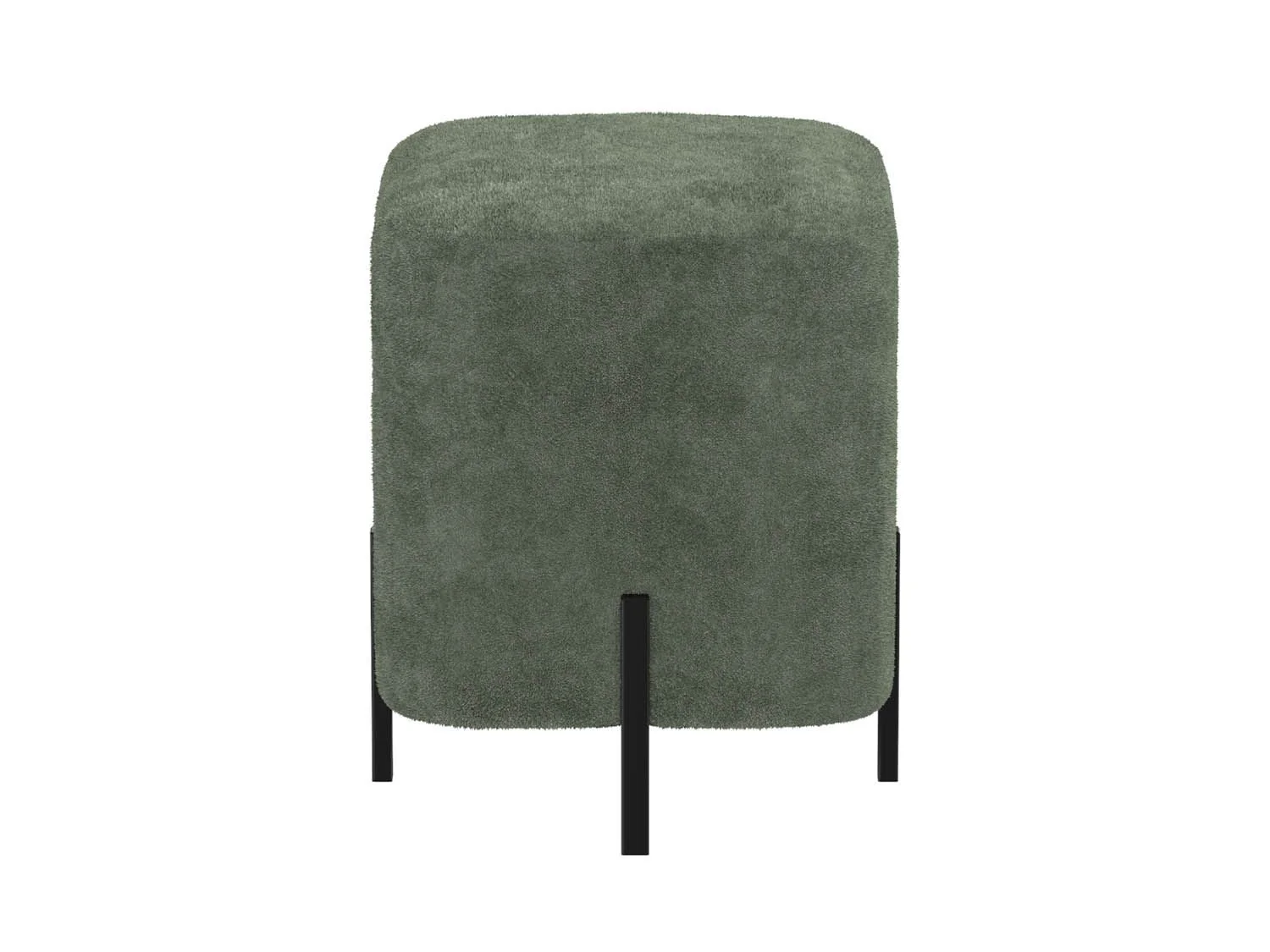 Пуф Люкс квадратный велюр Панда олива